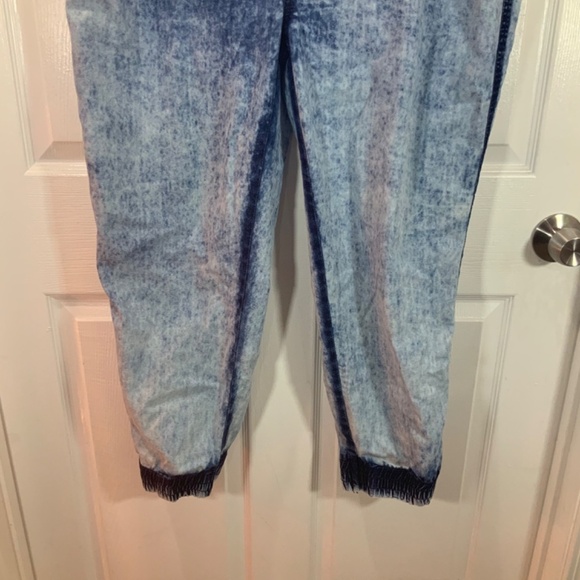Thrill Acid Wash Jogger Elastic Waist Denim Hip Hop Plus Size 1X - Picture 3 of 10